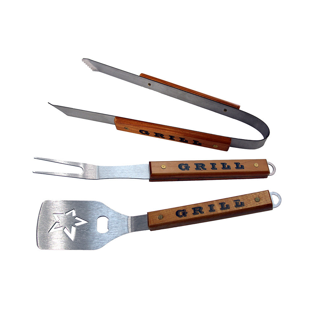 Forchetta per barbecue con manico in legno