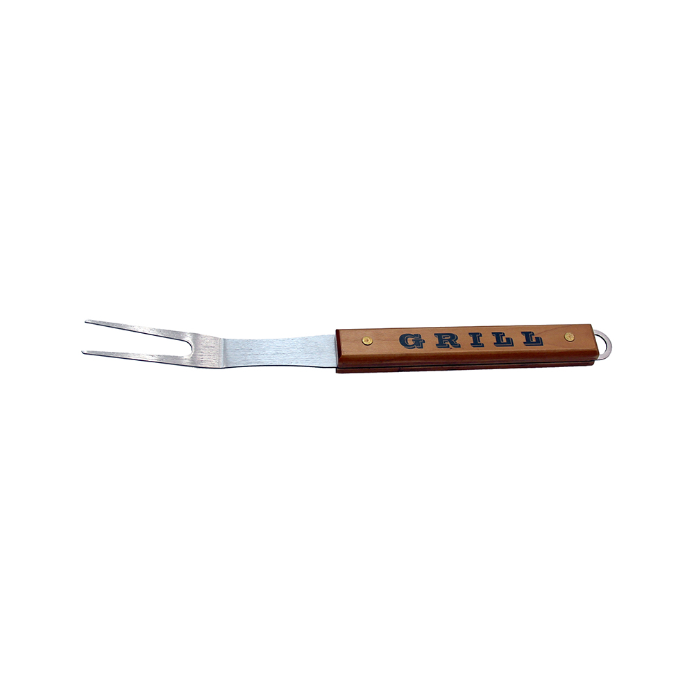 Forchetta per barbecue con manico in legno
