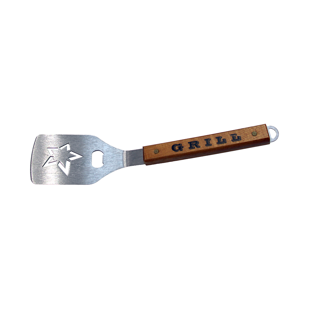 Spatola per barbecue con manico in legno