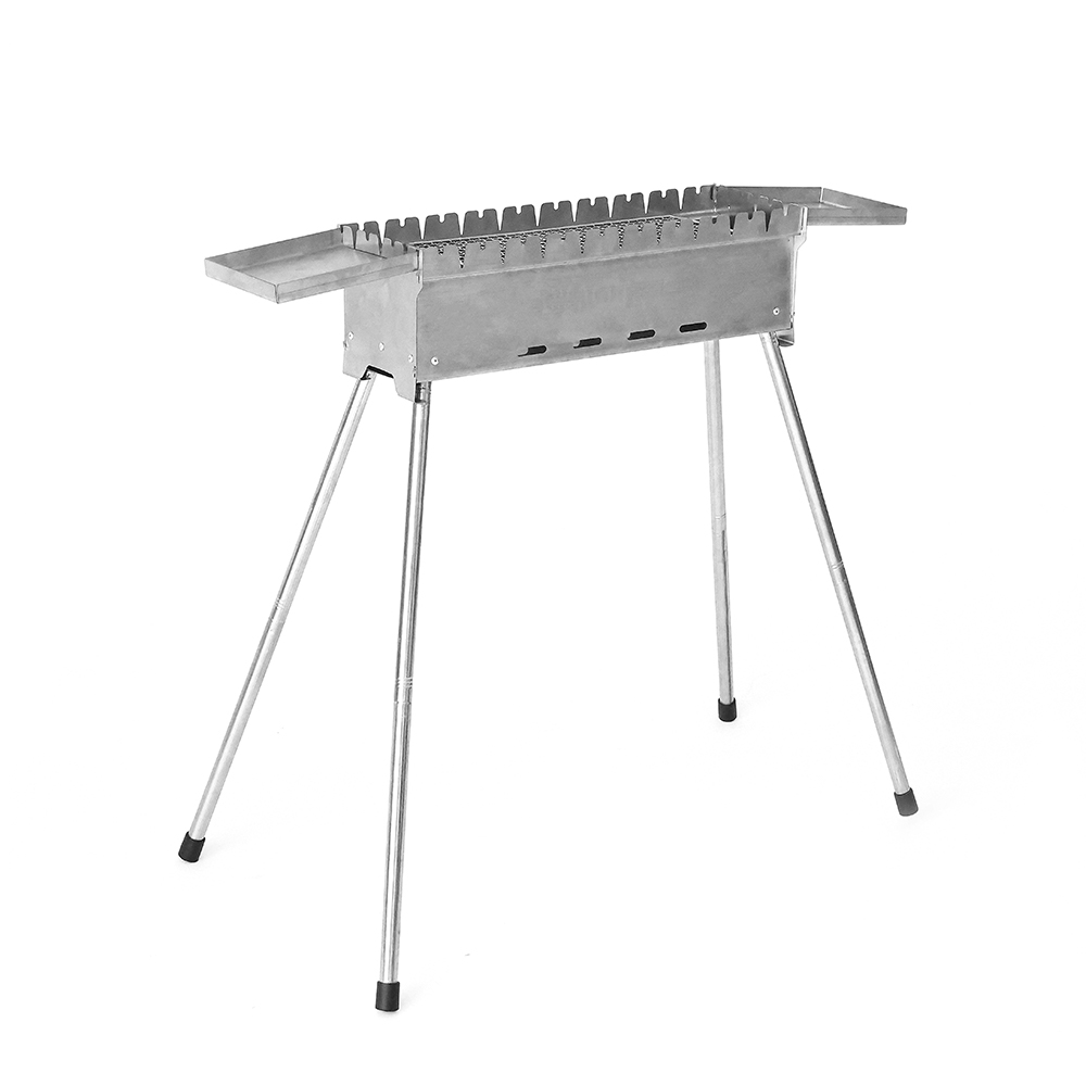 Griglia per barbecue rettangolare regolare in acciaio inox