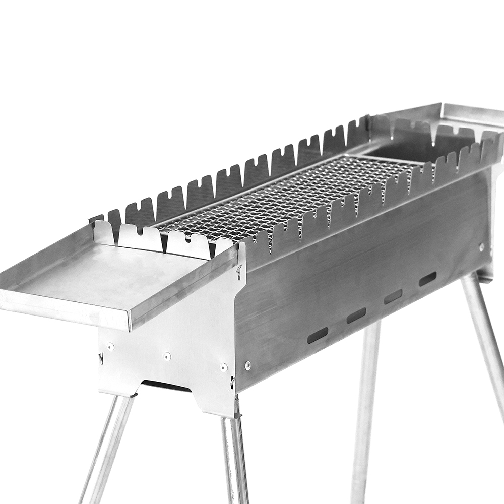 Griglia per barbecue rettangolare regolare in acciaio inox